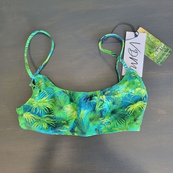 Revolve VDM The Label Dolls Kill Sienna Tropical Palm Tree Bikini Top Size XS - Picture 4 of 7